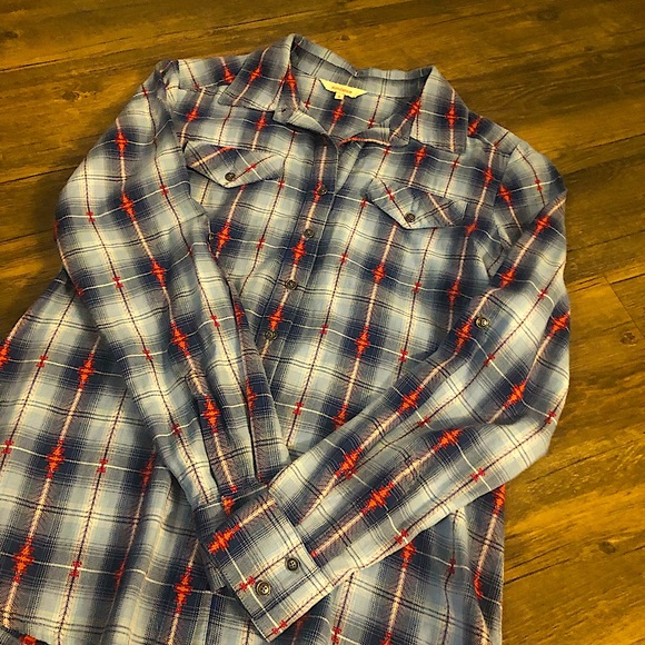 Sundance southwestern style Aztec plaid button up size S - Picture 10 of 12